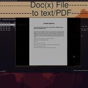 Linux Convert Doc And Docx Files To Text Possibly PDF
