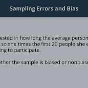 Sampling Errors And Bias 3