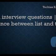 Python Interview Questions Difference Between List And Tuple