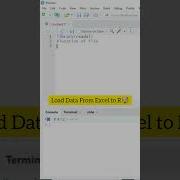 Load Data From Excel To R RStudio R Rprogramming Rstudio