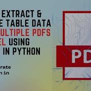 Combine And Extract Multiple PDF Tables To Clean Excel Data Using Tabula Library Of Python