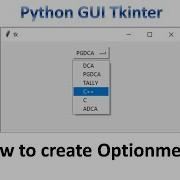 Optionmenu In Tkinter Python Tkinter GUI Tutorial Part19