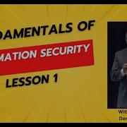 Fundamentals Of Information Systems Security Lesson 1