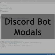 Code Your Discord Bot Hikari Modals