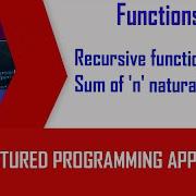 Module4 Functions Vid 18 Recursive Function To Find Sum Of N Natural Numbers
