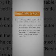 Understanding Nested Tables In HTML A Step By Step Guide