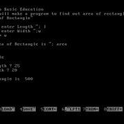 Program To Find Area Of A Rectangle GW BASIC Programming Tutorial