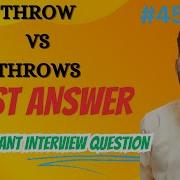 Best Answer What Is The Difference Between Throw Throws Keyword In JAVA