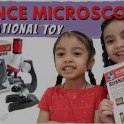 Science Microscope Educational Toy 1200x Clear