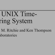 Read A Paper The UNIX Time Sharing System