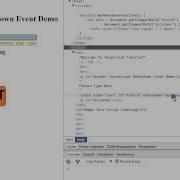 KEYDOWN EVENT IN JAVASCRIPT DEMO