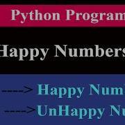 Python Tutorials Happy Numbers