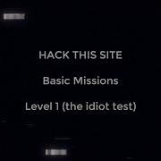HackThisSite Basic Missions Level 1 The Idiot Test