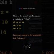 Can You Declare Variables Correctly In Python PythonQuiz Shorts Youtubeshorts