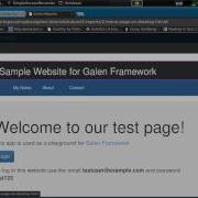 Part 3 Test Suites In Galen Framework