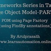Selenium Frameworks POM PART 2 Page Factory Page Object Model Sample Implementation