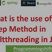 What Is The Use Of Sleep Method In Java