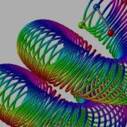 Zero Gravity 3D Double Pendulum Moving Version Computer Simulation