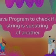 Check If A String Is Substring Of Another Tamil Java Interview Question
