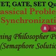 Dining Philosopher Problem Semaphore Solution Classical Problem Of Synchronization UGCNET GATE
