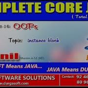 Core Java OOPs Instance Block