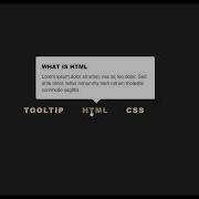 Tooltip CSS On Hover Effects HTML CSS No Javascript