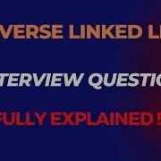 REVERSE LINKED LIST Interview Question Step By Step Explained Java