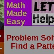 Problem Solving Find A Pattern