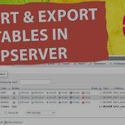 How To Import And Export SQL Tables In Wamp Server