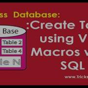 Access VBA Create Table VBA Macros With SQL Command