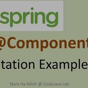 Spring Component Annotation Examples