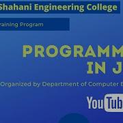 Programming In Java Day 2 Short Term Training Program