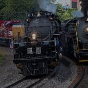 4K Union Pacific Big Boy 4014 In Pennsylvania With RBMN 2102 Side By Side Running 6 13 26