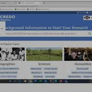 Credo Reference Searching By Titles
