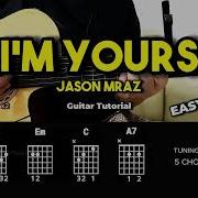 I M Yours Jason Mraz Easy Guitar Tutorial For Beginners CHORDS LYRICS Guitarlesson