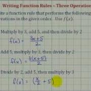 Ex Writing Function Rules Three Operations