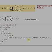 Lagrange Interpolating Polynomial With Matlab