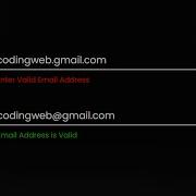 Email Validation Using HTML CSS Javascript