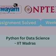 Python For Data Science Week 1 NPTEL Answers 2026 Nptel Nptel2026 Myswayam