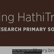 Using HathiTrust To Research Primary Sources