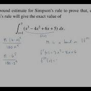 Error Bounds For Simpson S Rule Superquiz 1 Problem 12