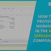 How To Protect Worksheets In The React Spreadsheet