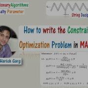 Constrained Optimization Problems With MATLAB