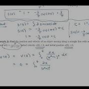 Examples On Finding Position From Velocity And Velocity From Acceleration