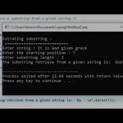 Program In C To Extract A Substring From A Given String