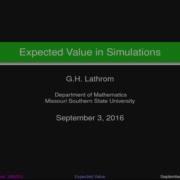 Expected Value And Simulations