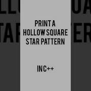 PRINT A HOLLOW SQUARE PATTERN USING C Shorts