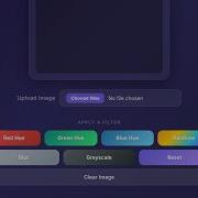 Image Filter App Using HTML CSS JavaScript Image Processing Project