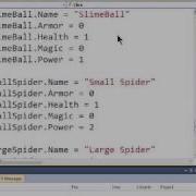 Visual Basic 2010 Express Tutorial 30 Classes For A Roll Playing Game Simulation