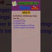 Python MCQ 19 Test Your Skills Python Pythonprogramming Pythoninterview Shorts Trending Viral